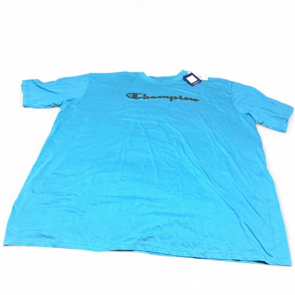 Champion Men's Aqua Blue Short Sleeve Tee